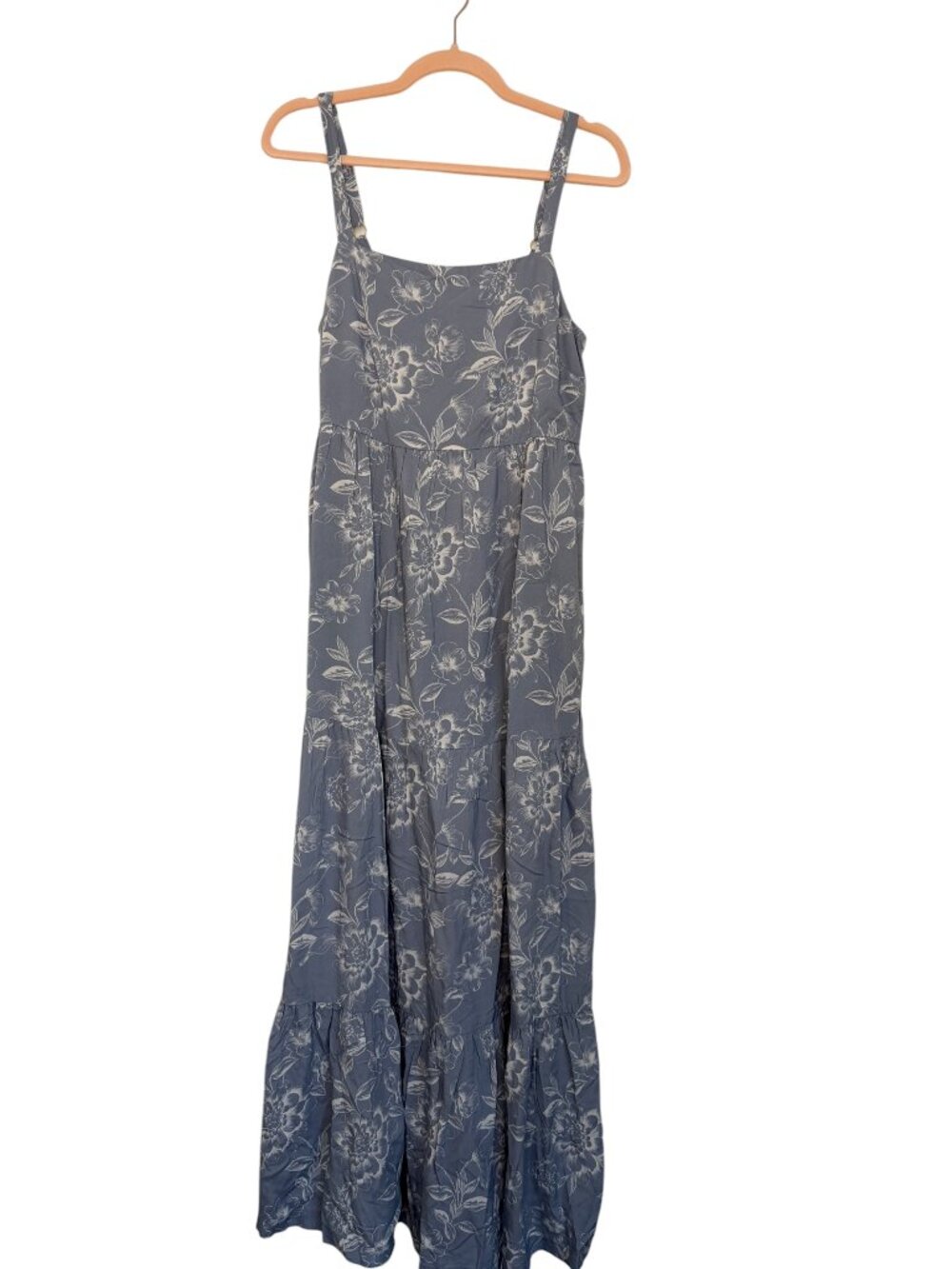 NWT Hermoza/Bloomingdale's Shea Dress Blue Floral Maxi Dress-MSRP $138 - Picture 3 of 14
